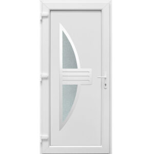 Bejárati ajtó Európa fehér PVC Inox