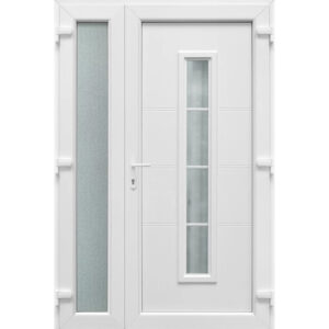 Bejárati ajtó Tenerife kétszárnyú fehér PVC