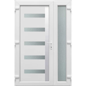 Texas kétszárnyú fehér PVC bejárati ajtó